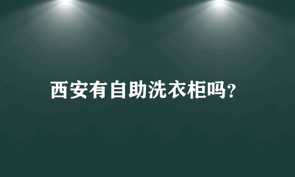 西安有自助洗衣柜吗？