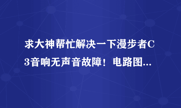 求大神帮忙解决一下漫步者C3音响无声音故障！电路图也可以！