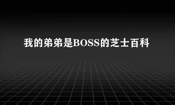 我的弟弟是BOSS的芝士百科