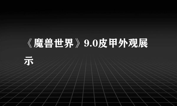 《魔兽世界》9.0皮甲外观展示