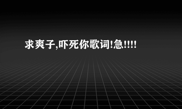 求爽子,吓死你歌词!急!!!!