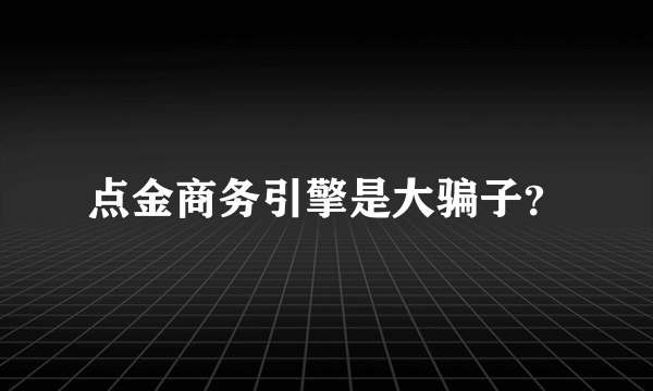 点金商务引擎是大骗子？