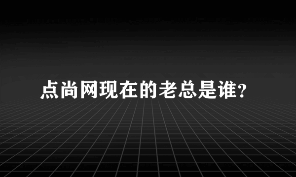 点尚网现在的老总是谁？