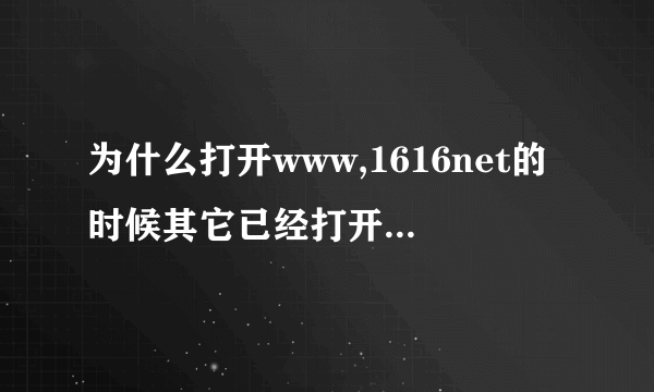 为什么打开www,1616net的时候其它已经打开的网页会没掉呢？是哪个程序出了问题？