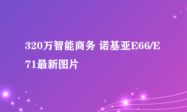 320万智能商务 诺基亚E66/E71最新图片