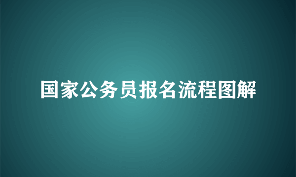 国家公务员报名流程图解