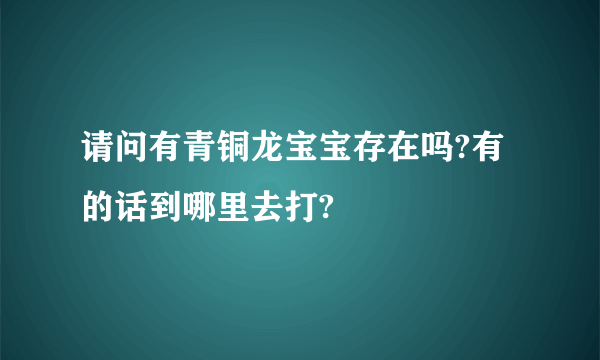 请问有青铜龙宝宝存在吗?有的话到哪里去打?