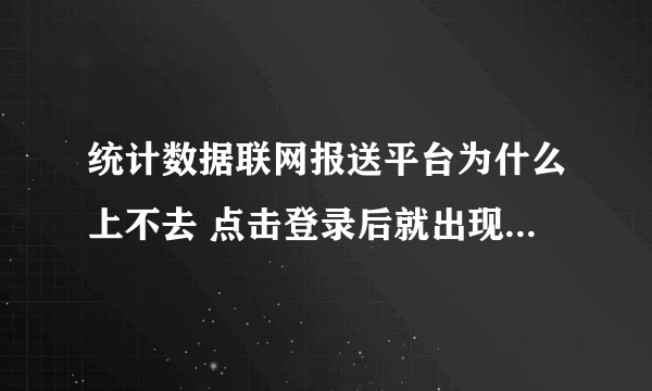 统计数据联网报送平台为什么上不去 点击登录后就出现····