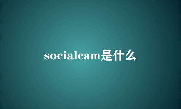 socialcam是什么