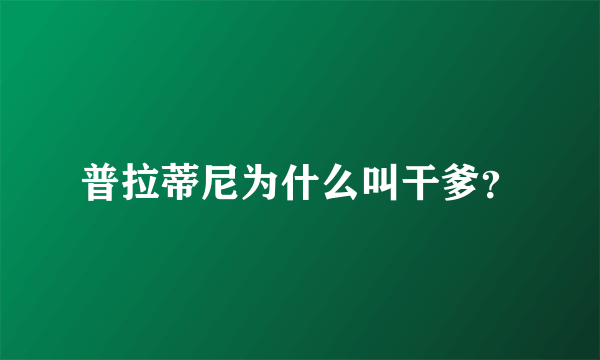 普拉蒂尼为什么叫干爹？