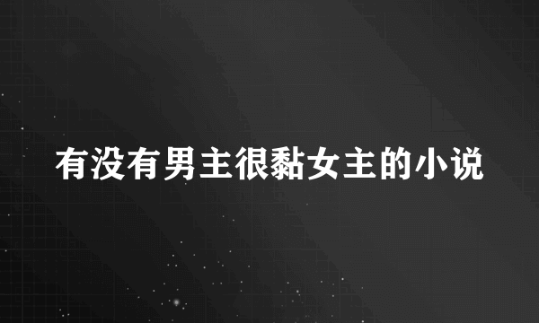 有没有男主很黏女主的小说