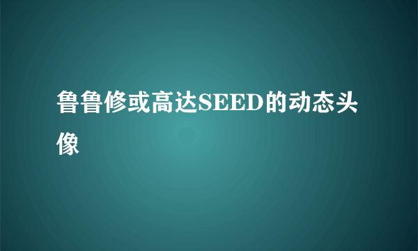 鲁鲁修或高达SEED的动态头像