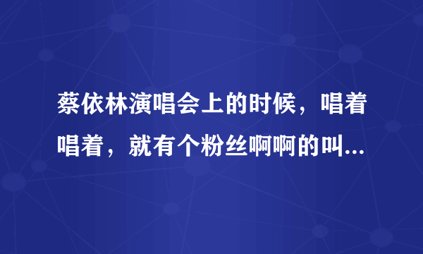 蔡依林演唱会上的时候，唱着唱着，就有个粉丝啊啊的叫了起来，蔡依林都笑了，请问这首是什么歌