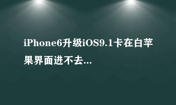 iPhone6升级iOS9.1卡在白苹果界面进不去怎么处理