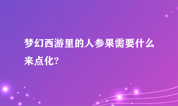 梦幻西游里的人参果需要什么来点化?