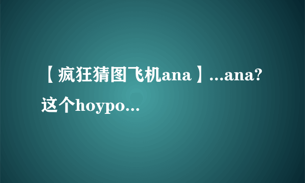 【疯狂猜图飞机ana】...ana?这个hoyporlama?ana我要怎么...