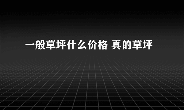 一般草坪什么价格 真的草坪