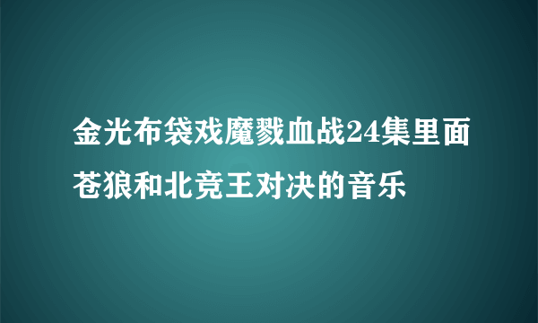 金光布袋戏魔戮血战24集里面苍狼和北竞王对决的音乐