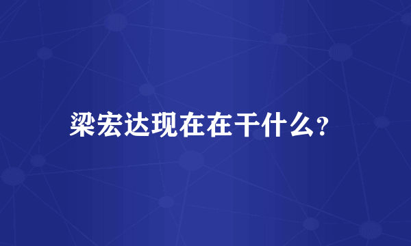 梁宏达现在在干什么？