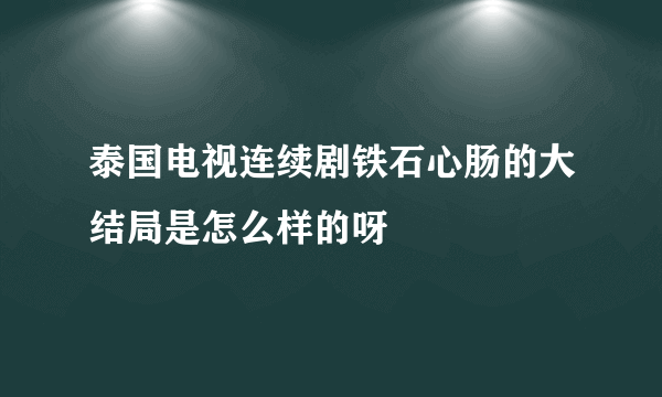 泰国电视连续剧铁石心肠的大结局是怎么样的呀