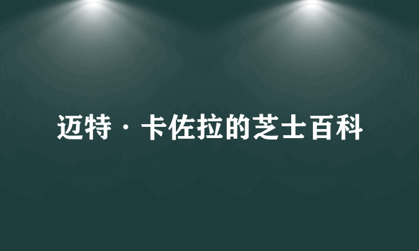 迈特·卡佐拉的芝士百科