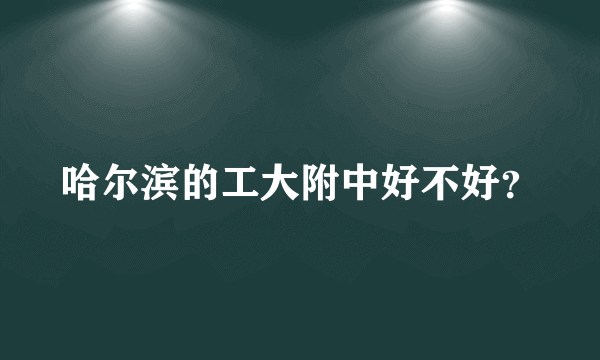 哈尔滨的工大附中好不好？