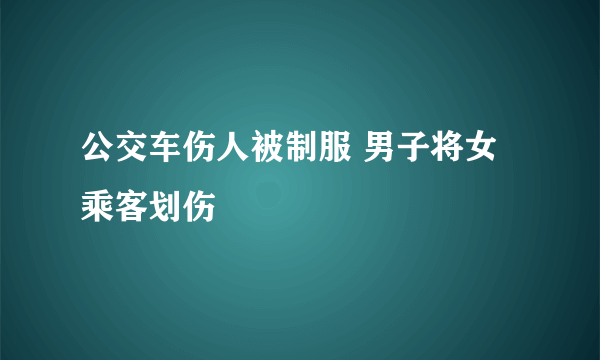 公交车伤人被制服 男子将女乘客划伤