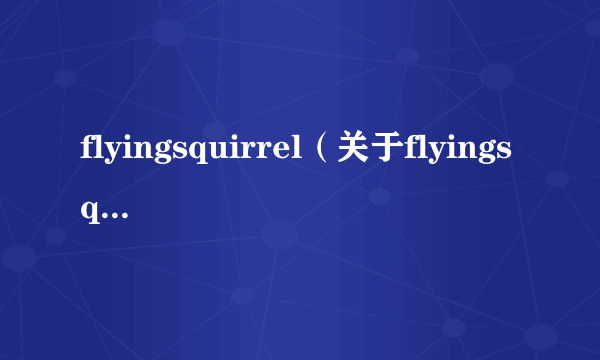 flyingsquirrel（关于flyingsquirrel的简介）