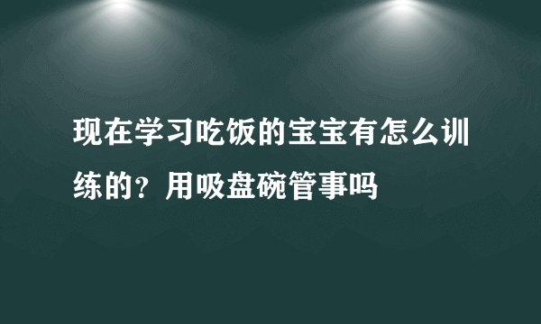 现在学习吃饭的宝宝有怎么训练的？用吸盘碗管事吗