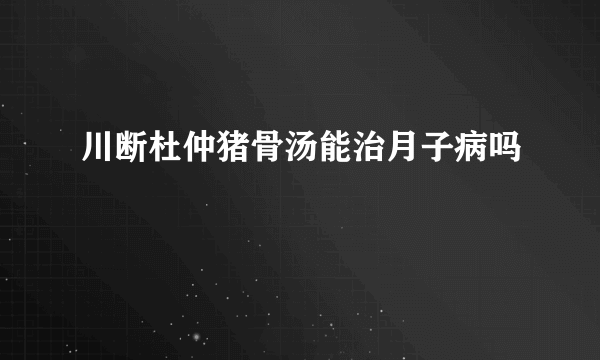 川断杜仲猪骨汤能治月子病吗