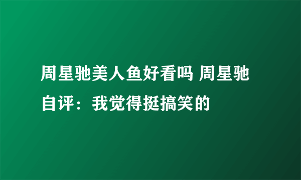 周星驰美人鱼好看吗 周星驰自评：我觉得挺搞笑的