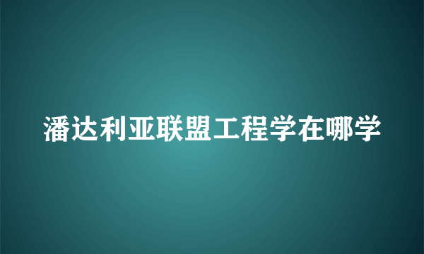 潘达利亚联盟工程学在哪学