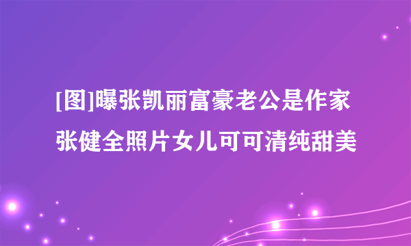 [图]曝张凯丽富豪老公是作家张健全照片女儿可可清纯甜美