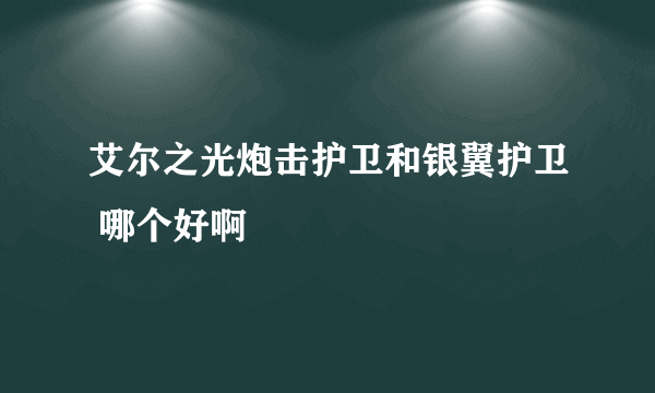 艾尔之光炮击护卫和银翼护卫 哪个好啊