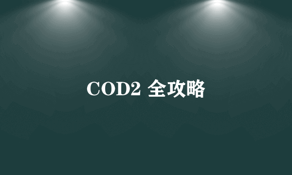 COD2 全攻略