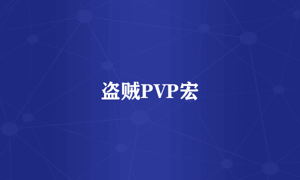 盗贼PVP宏