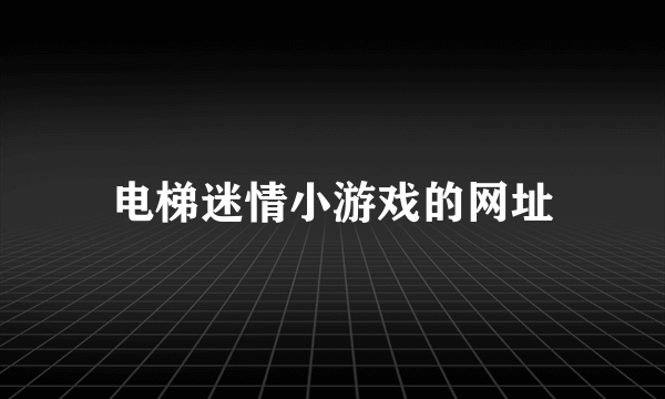 电梯迷情小游戏的网址