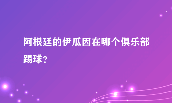 阿根廷的伊瓜因在哪个俱乐部踢球？