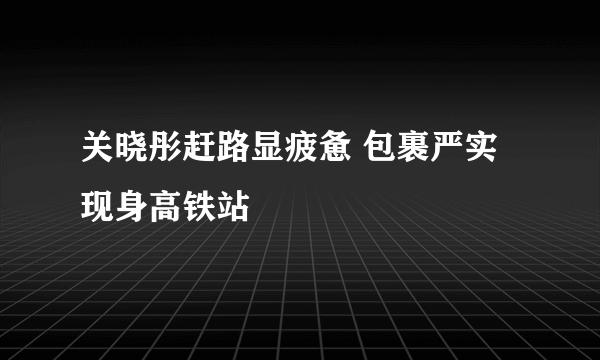 关晓彤赶路显疲惫 包裹严实现身高铁站