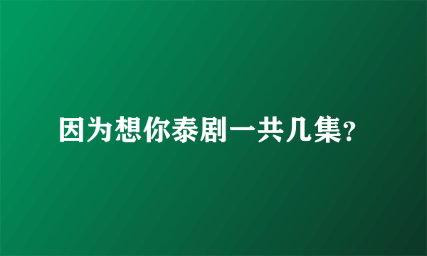 因为想你泰剧一共几集？