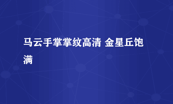 马云手掌掌纹高清 金星丘饱满