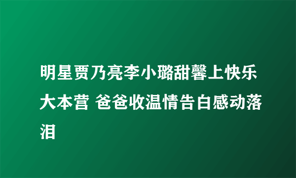 明星贾乃亮李小璐甜馨上快乐大本营 爸爸收温情告白感动落泪