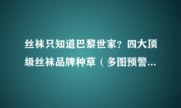 丝袜只知道巴黎世家？四大顶级丝袜品牌种草（多图预警单品推荐）