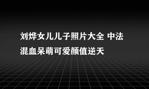 刘烨女儿儿子照片大全 中法混血呆萌可爱颜值逆天