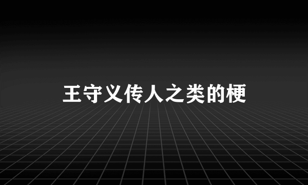 王守义传人之类的梗