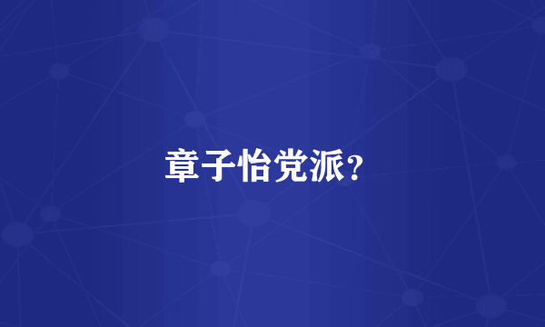 章子怡党派？