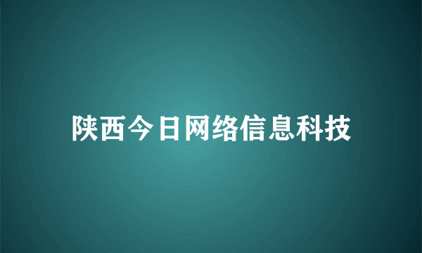 陕西今日网络信息科技