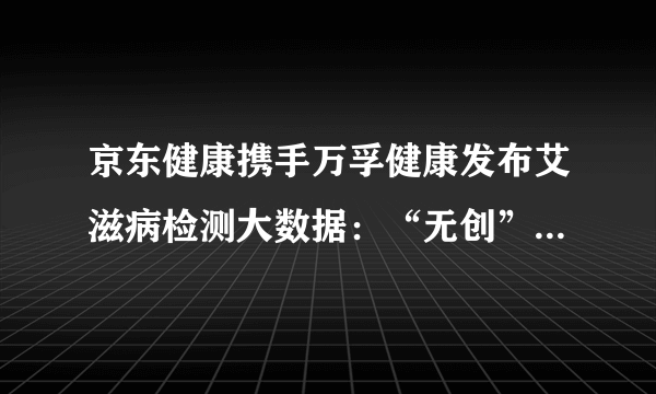 京东健康携手万孚健康发布艾滋病检测大数据：“无创”，联合检测受青睐