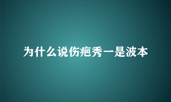 为什么说伤疤秀一是波本