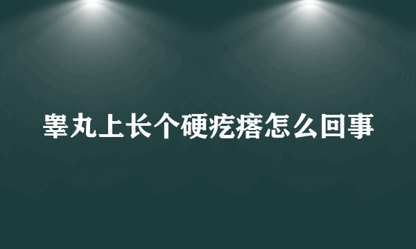 睾丸上长个硬疙瘩怎么回事